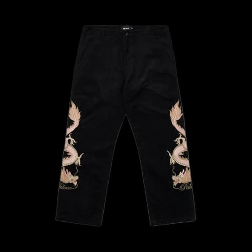 Palace Double Dragon Tour Plain Pant 'Black'