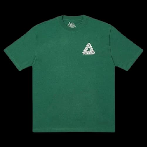 Palace Tri-Text T-Shirt 'Green'