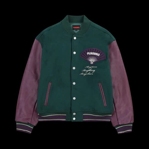 Pleasures Fan Varsity Jacket 'Green'