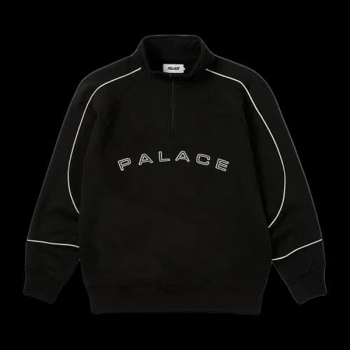 Palace Sport Piped 1/4 Zip 'Black'