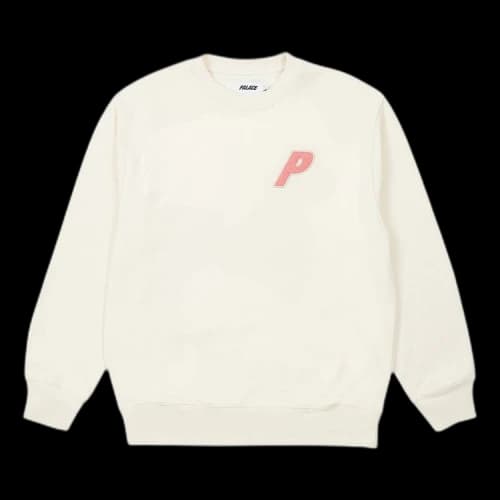 Palace Fleece Tri-Ferg Crew 'Soft White'