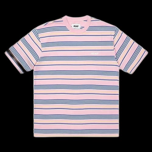 Palace Stripe T-Shirt 'Pink'