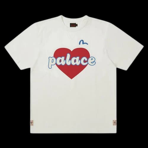 Palace x Evisu Heart T-Shirt 'White'