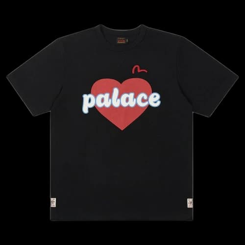 Palace x Evisu Heart T-Shirt 'Black'
