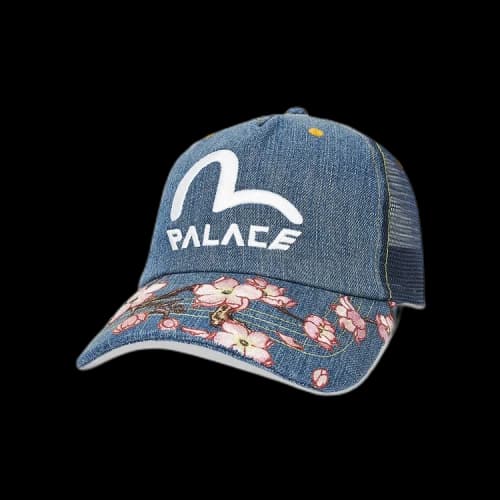 Palace x Evisu Denim And Mesh Trucker 'Stone Wash'