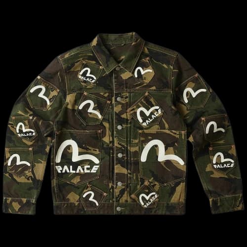 Palace x Evisu Type One Denim Jacket 'Camo'