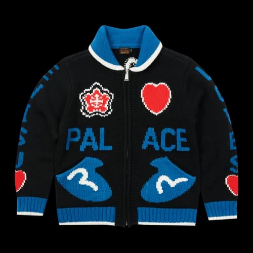 Palace x Evisu Cowichan Knit 'Black'