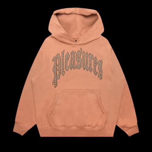 Pleasures Twitch Studded Hoodie Clay