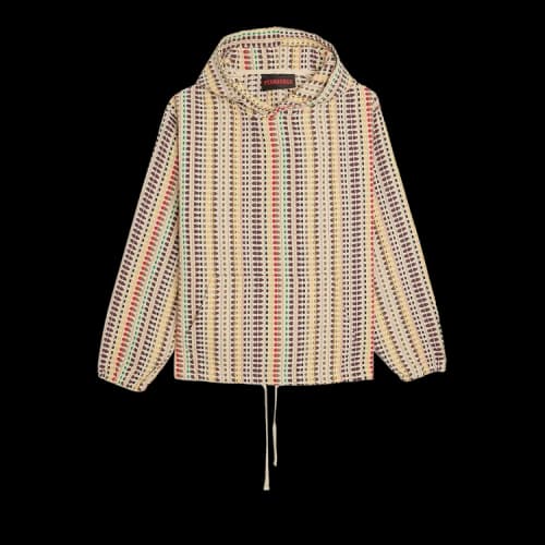 Pleasures Stitch Poncho Hoodie 'Ecru'