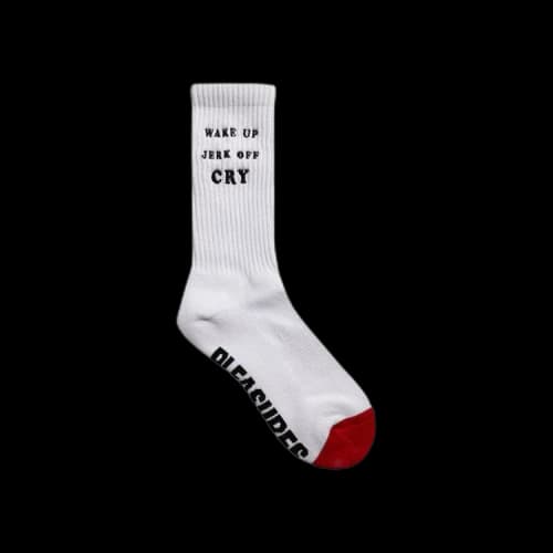 Pleasures Wake Up Socks 'White'