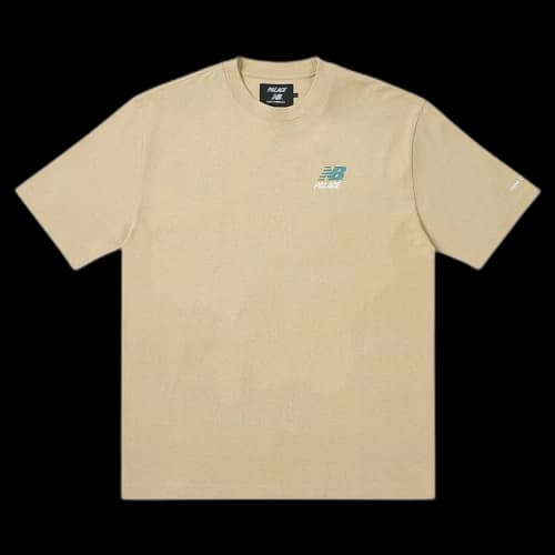 Palace x New Balance Logo T-Shirt 'Tan'