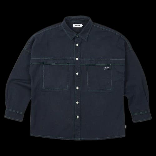 Palace Stitch Up Drop Shoulder Shirt 'Navy'