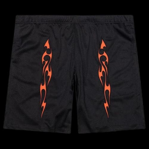 Pleasures Flame Mesh Shorts 'Black'
