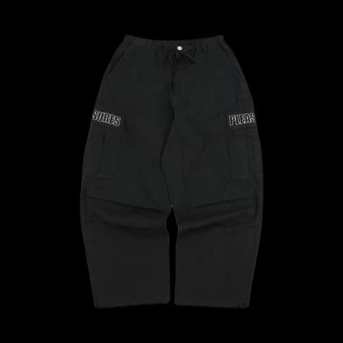 Pleasures Visitor Wide Cargo Pants 'Black'