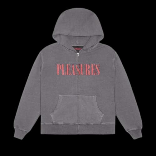 Pleasures Onyx Zip Up Hoodie 'Grey'