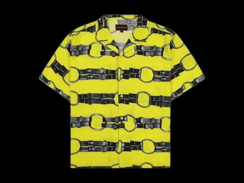 Pleasures Straps Button Down Shirt Yellow