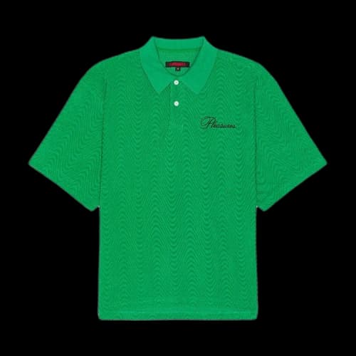 Pleasures Zen Terry Boxy Polo 'Green'
