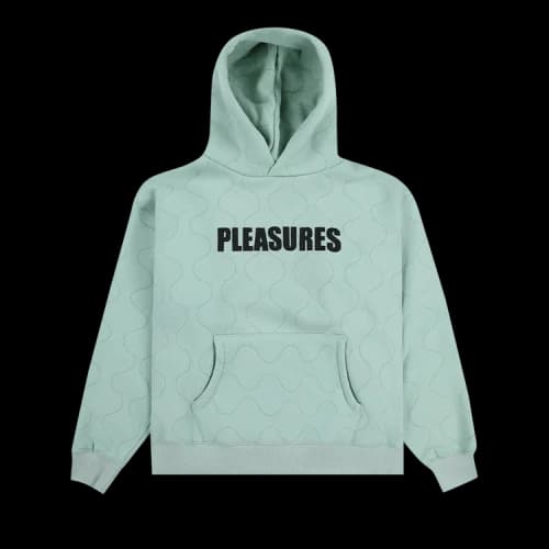 Pleasures Wave Quilted Hoodie 'Matcha'