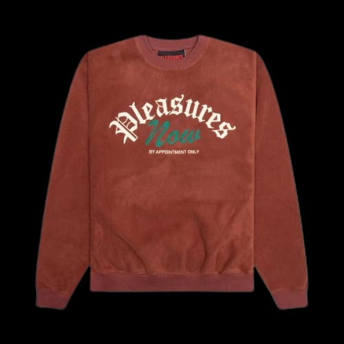 Pleasures Appointment Fleece Crewneck 'Brown'