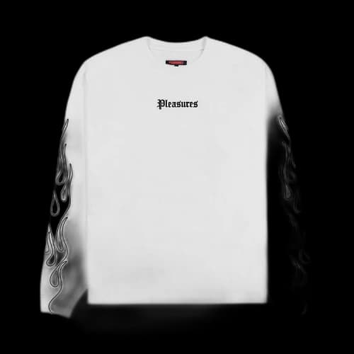 Pleasures Fiery Heavyweight Long-Sleeve 'White'