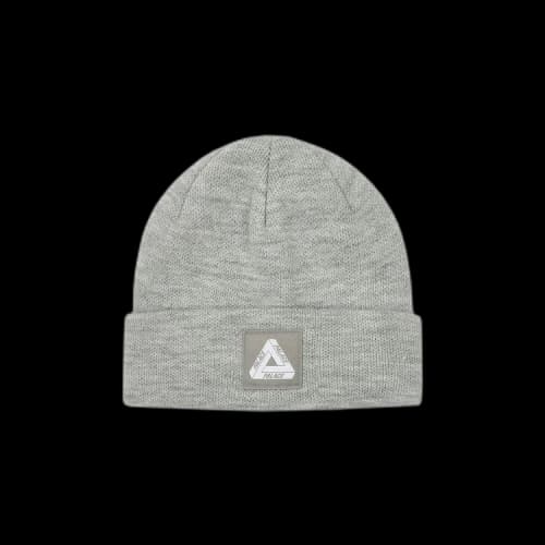 Palace Tri-Ferg Patch Beanie 'Grey Marl'