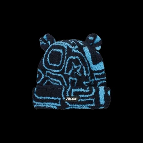 Palace Joyrex Fleece Ears Beanie 'Navy'