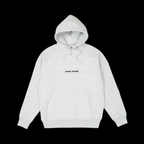 Palace Track Hood 'Grey Marl'