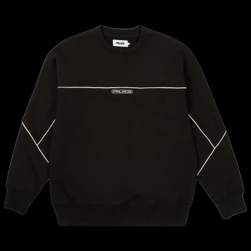 Palace Piped Crew 'Black'