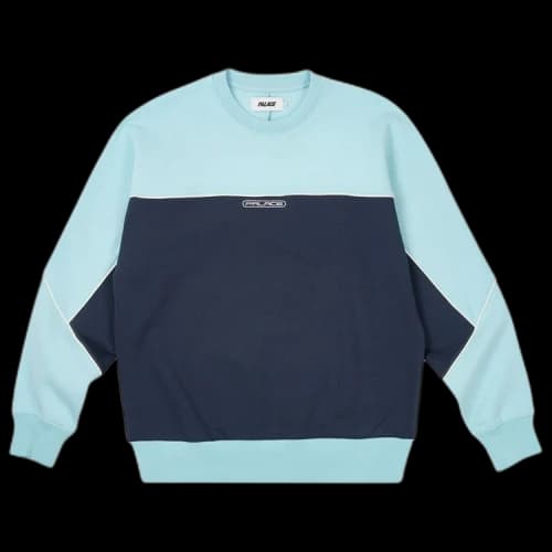 Palace Piped Crew 'Crystalised Blue'