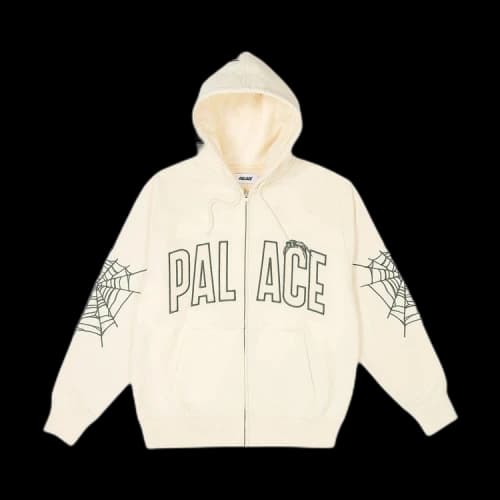 Palace Spider Zip Hood 'Soft White'