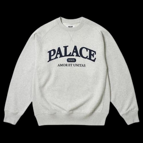 Palace Unitas Crew 'Grey Marl'
