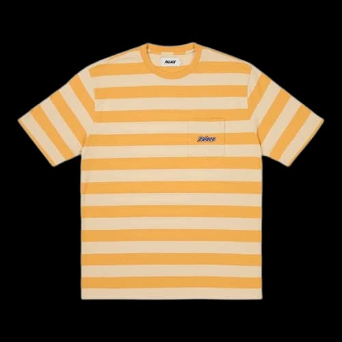 Palace Block Stripe T-Shirt 'Amber Nectar'