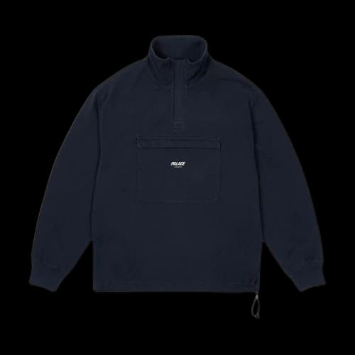 Palace 1/4 Zip Washed Funnel 'Navy'