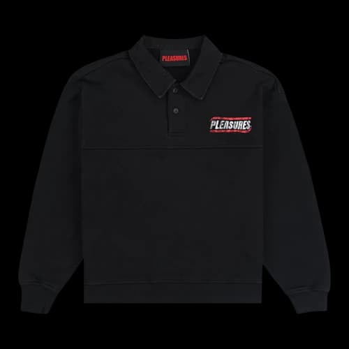 Pleasures Gentle Polo Sweatshirt 'Black'