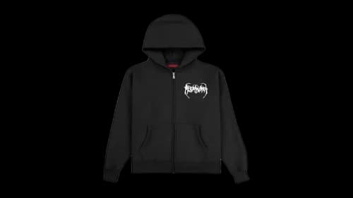 Pleasures Pond Zip Hoodie Black