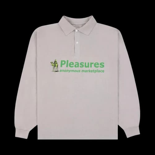 Pleasures Exchange Polo Long-Sleeve 'Grey'