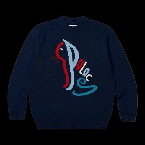 Palace Cat Knit 'Navy'