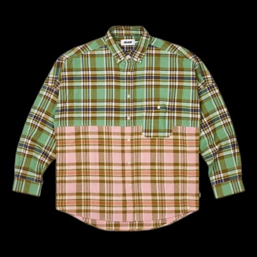 Palace Checkmate Drop Shoulder Shirt 'Green'