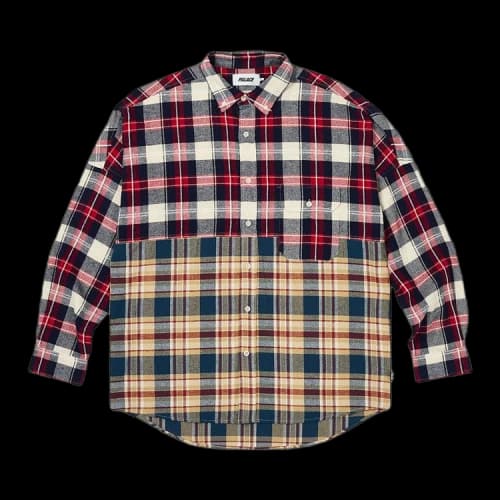 Palace Checkmate Drop Shoulder Shirt 'Red'