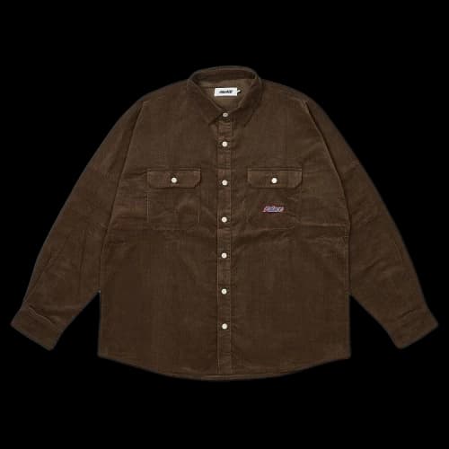 Palace Drop Shoulder Cord Shirt 'Nice Brown'
