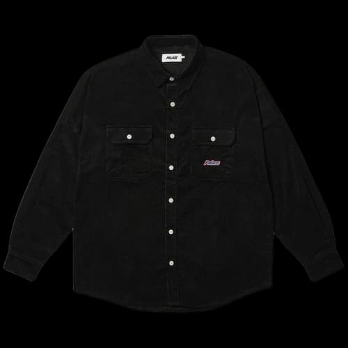 Palace Drop Shoulder Cord Shirt 'Black'