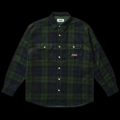 Palace Drop Shoulder Cord Shirt 'Tartan'