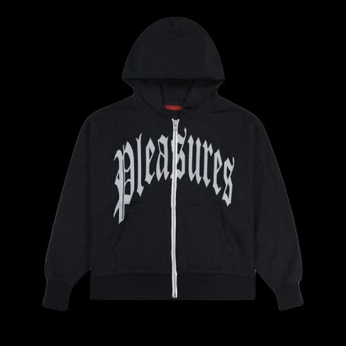 Pleasures Twitch Knitted Zip Hoodie 'Black'