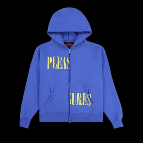 Pleasures Split Zip Hoodie 'Blue'