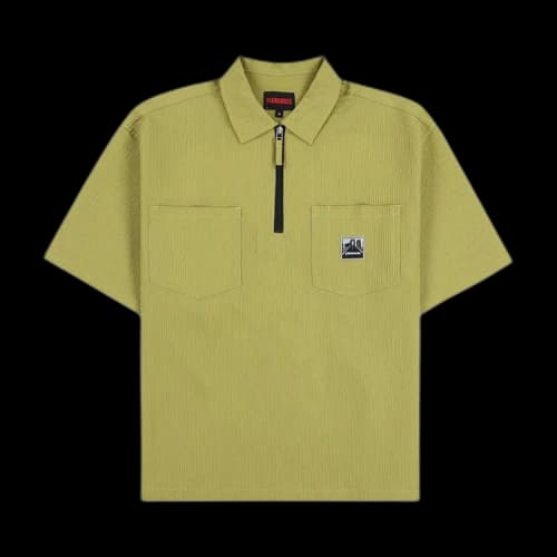 Pleasures Electron Zip Polo 'Olive'