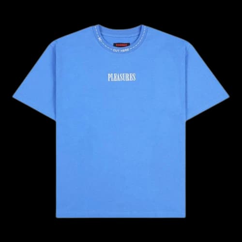 Pleasures Cut Here Heavyweight Shirt 'Blue'