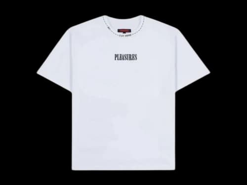 Pleasures Cut Here Heavyweight T-Shirt White