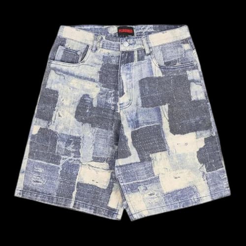 Pleasures Boro Baggy Jorts 'Indigo'