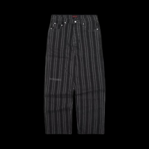 Pleasures Stripe Formula Baggy Pants 'Black'