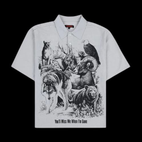 Pleasures Revival Boxy Polo 'Steel'
